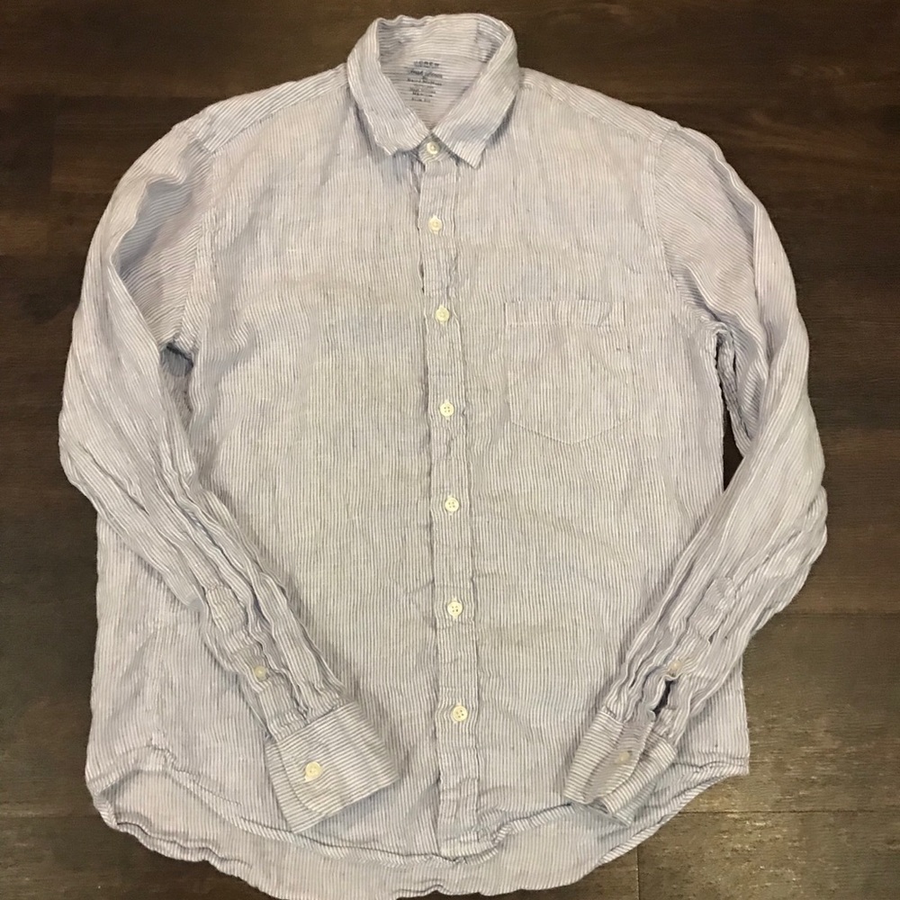 J Crew Irish Linen slim fit shirt